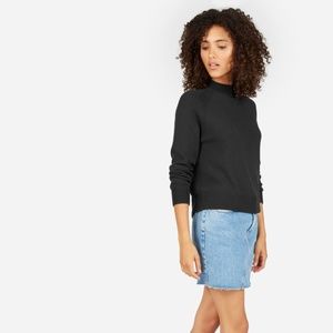 Everlane Cotton Mockneck Crop Sweater